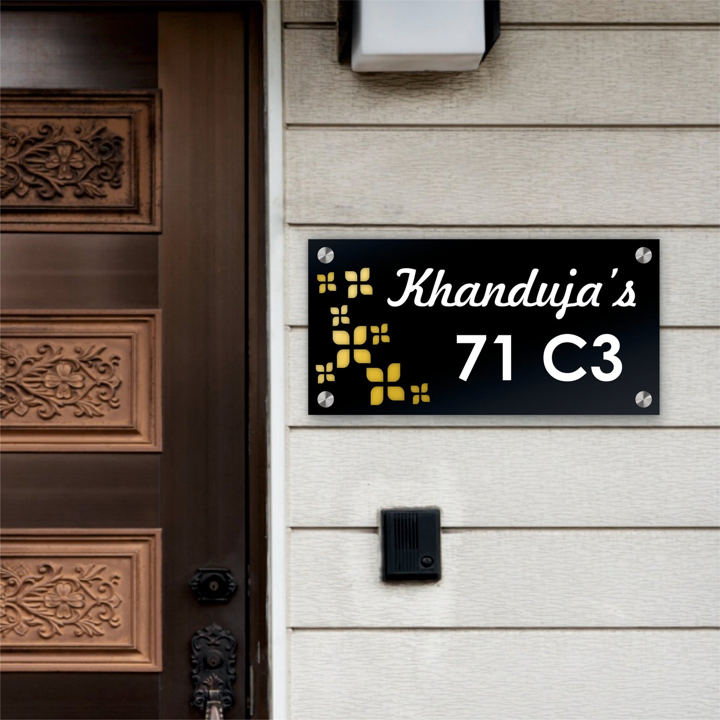 Golden Flora Nameplate