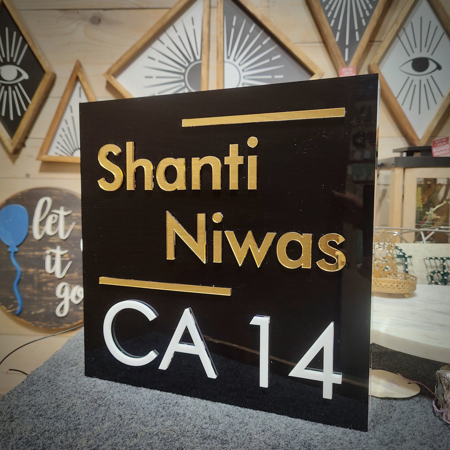 Century in a Square Lighted Acrylic Nameplate