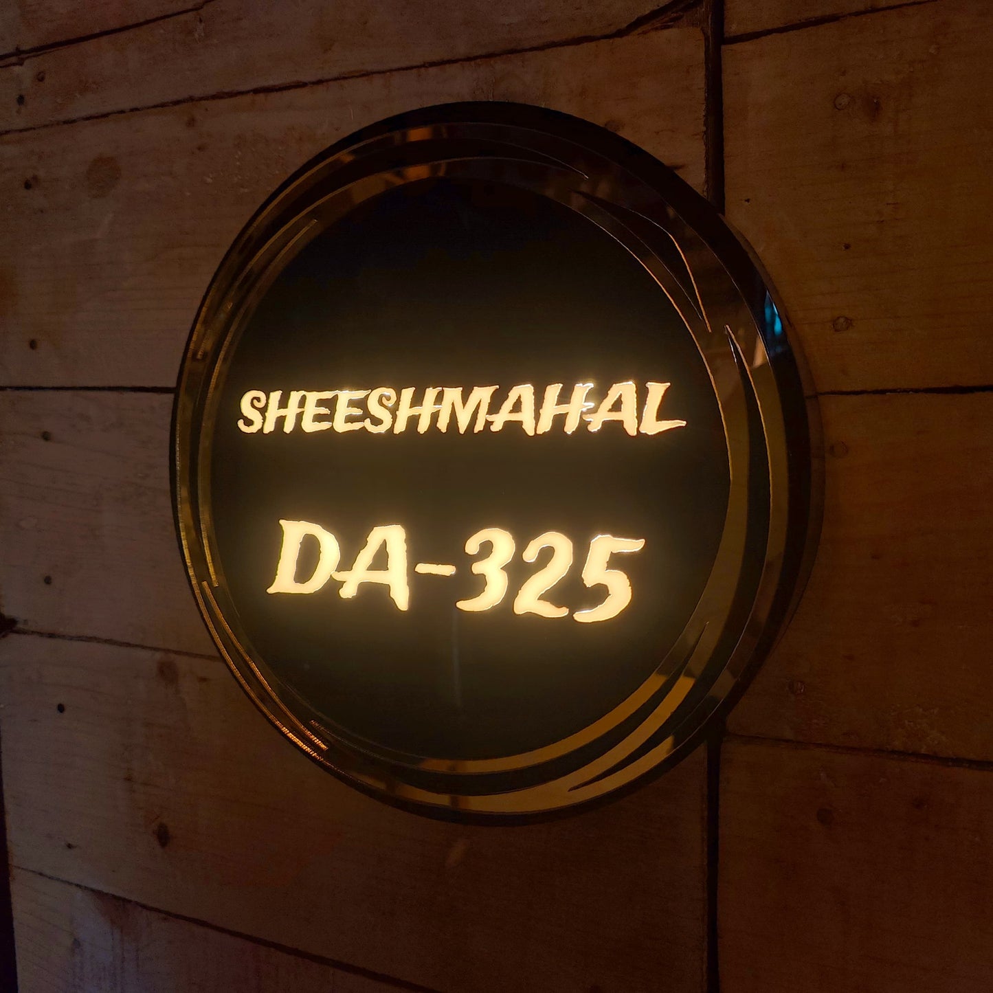 Golden Rings Lighted Nameplate