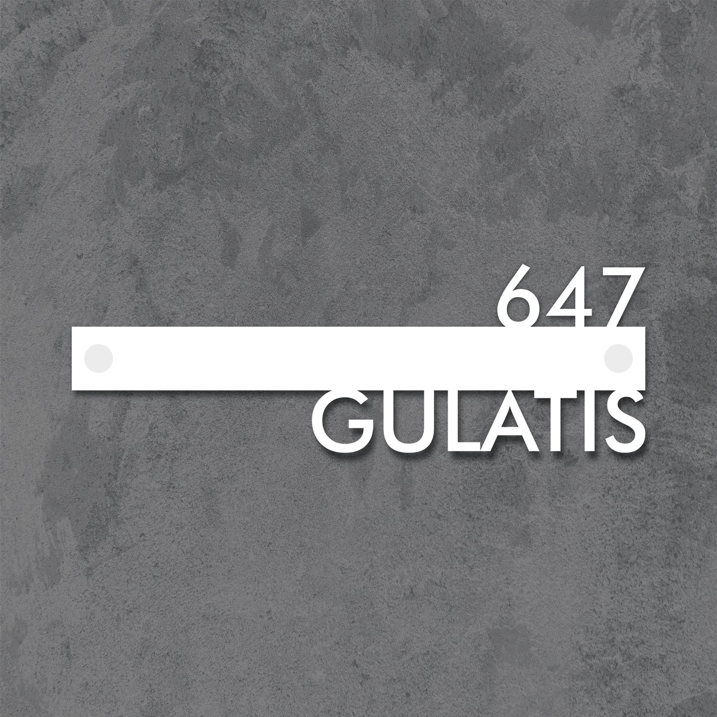 Linear Luxe Steel Nameplate