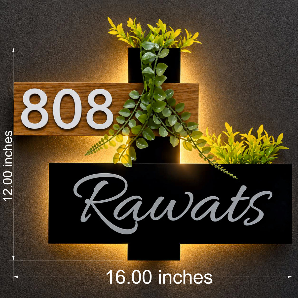 Lumi Noir Éclat Nameplate