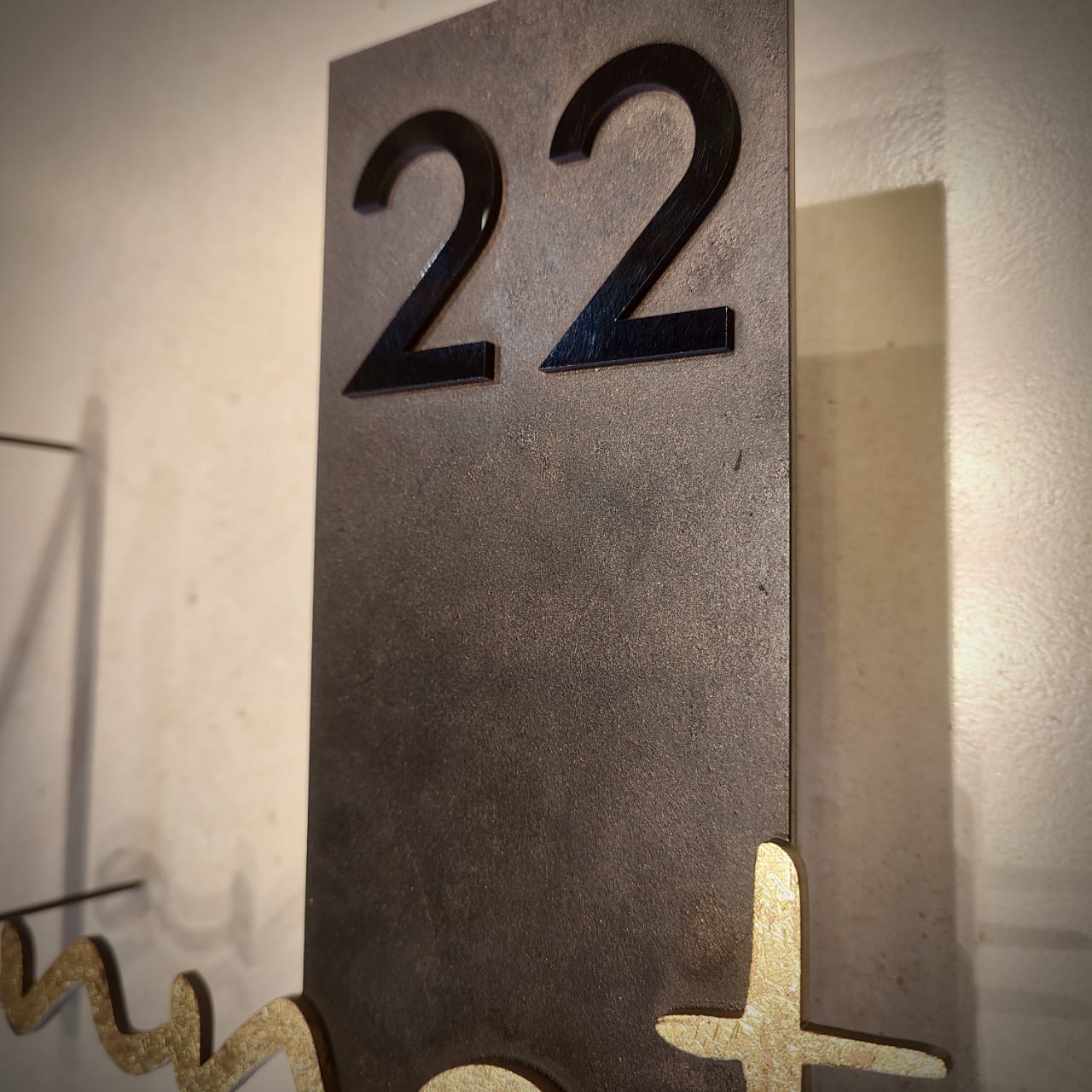 Casa Éclat Metal Nameplate - Gold Foil Edition