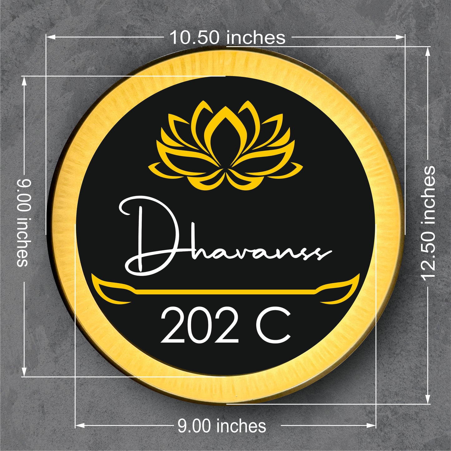 Aurelia Lotus Round Luxury Nameplate – Limited Edition