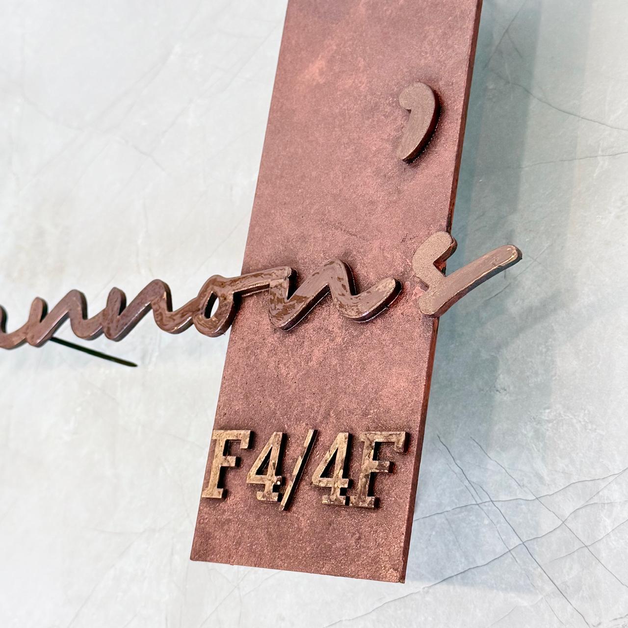 Casa Éclat Metal Nameplate - Copper Edition