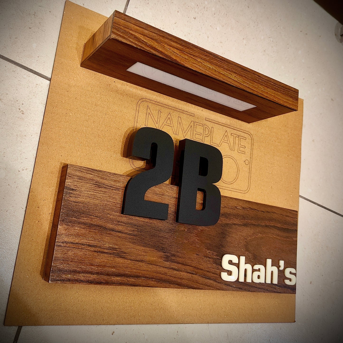 Radiant Oak Nameplate