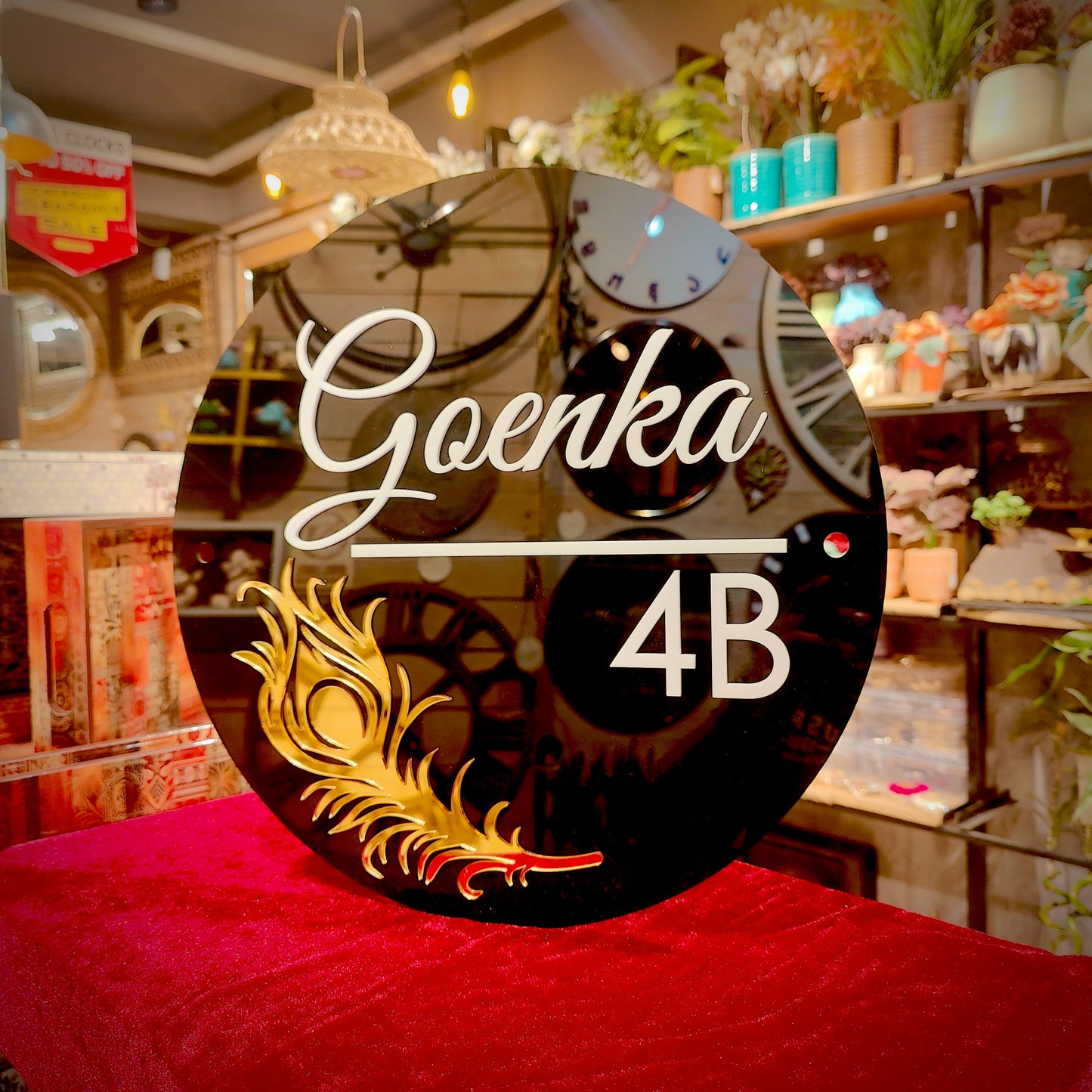 Cir'ular Morpankh House Nameplate