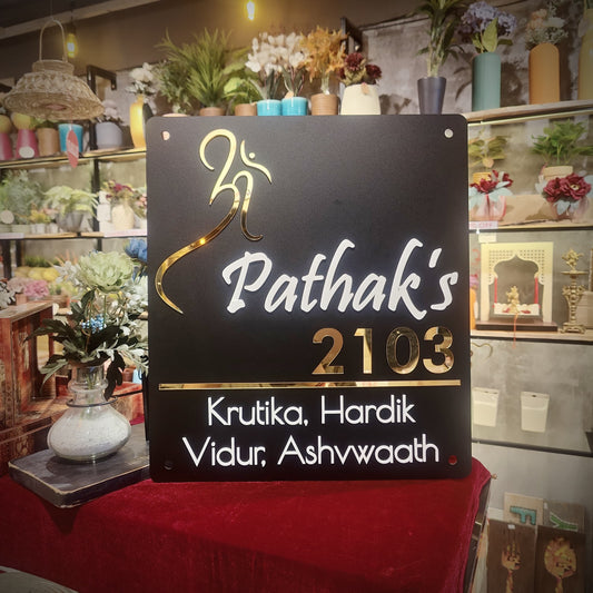 Obsidian Grace Nameplate