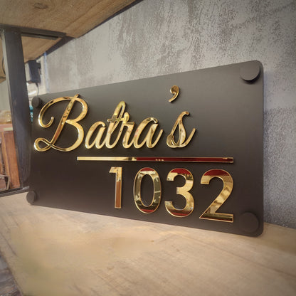 Blackout Signature Nameplate