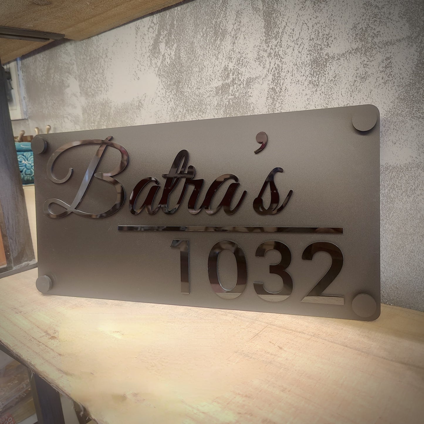 Blackout Signature Nameplate