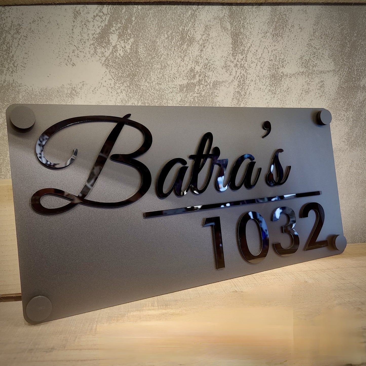 Blackout Signature Nameplate