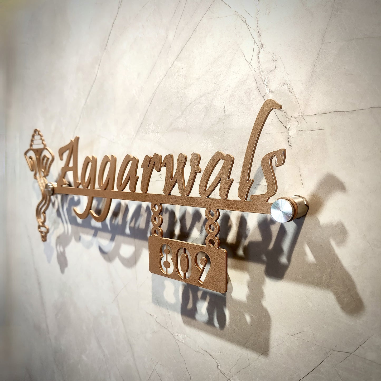 Divine Ganesha Metal Nameplate