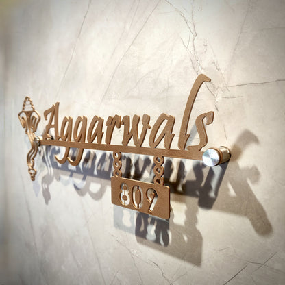 Divine Ganesha Metal Nameplate