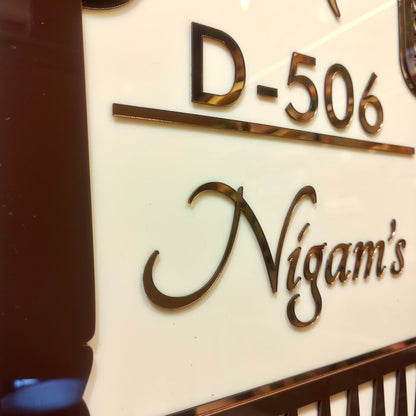 Classic Arch Nameplate with Swastik