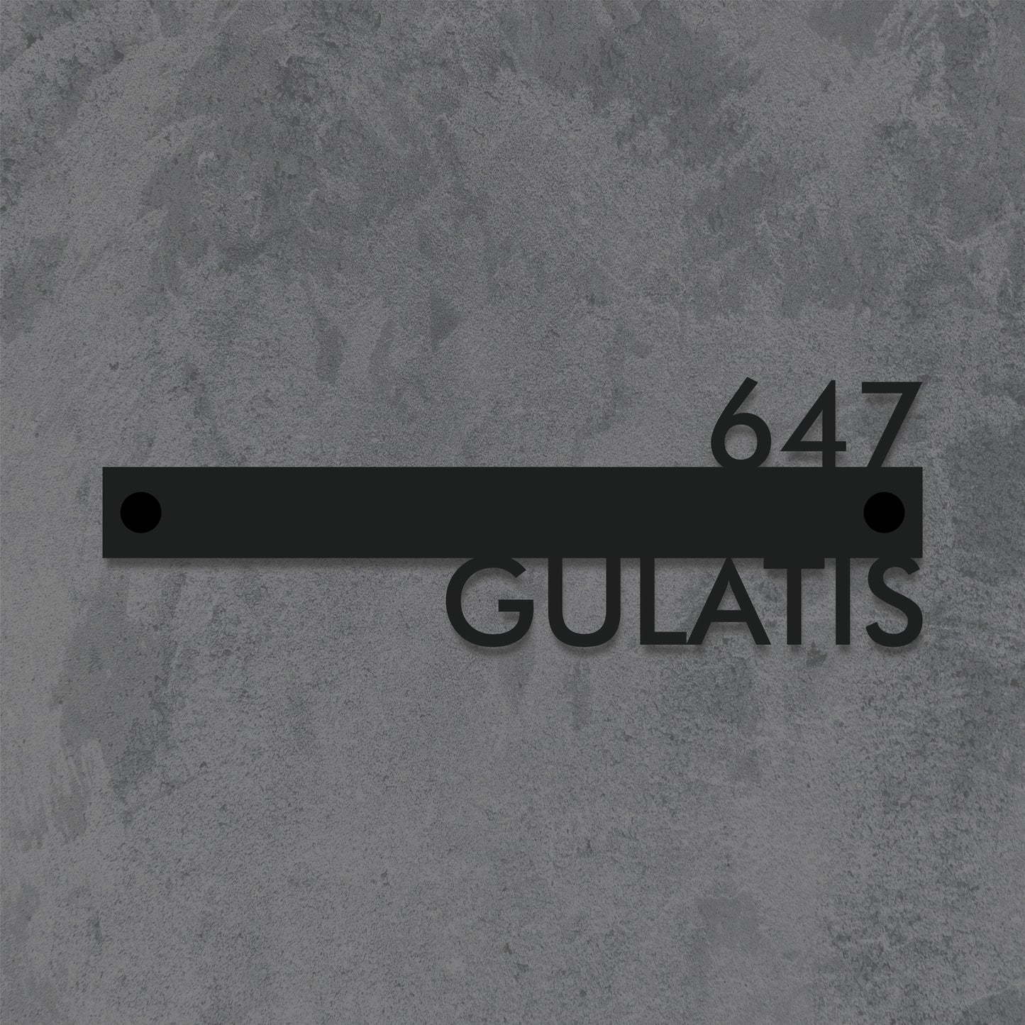 Linear Luxe Steel Nameplate