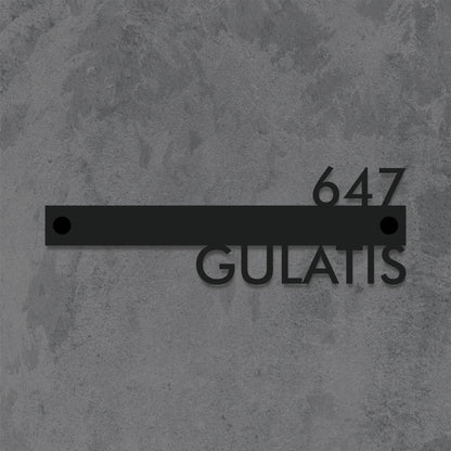Linear Luxe Steel Nameplate
