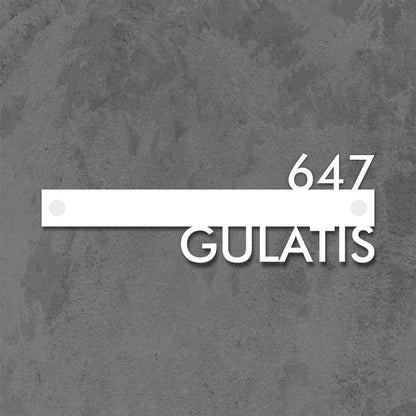 Linear Luxe Steel Nameplate
