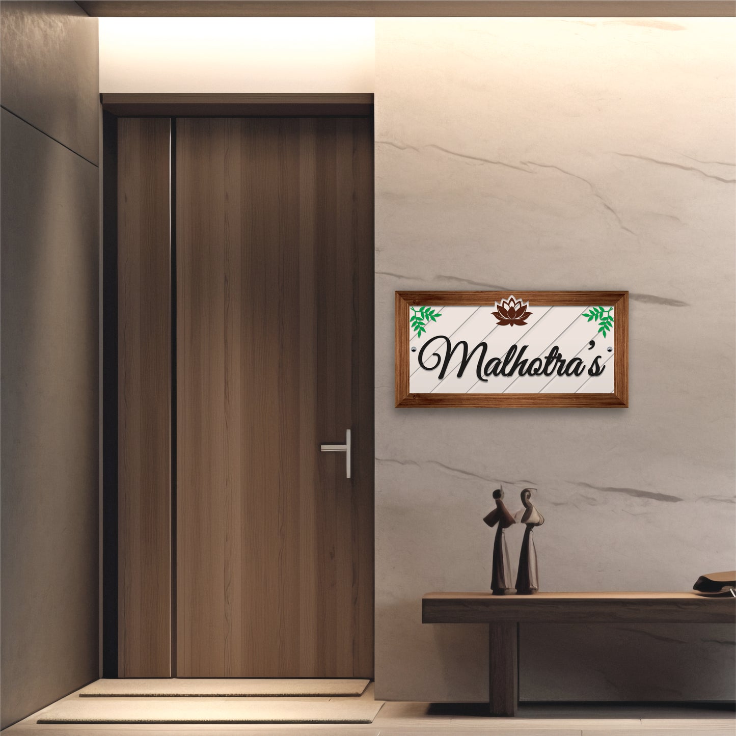 Lotus Aura Framed Nameplate