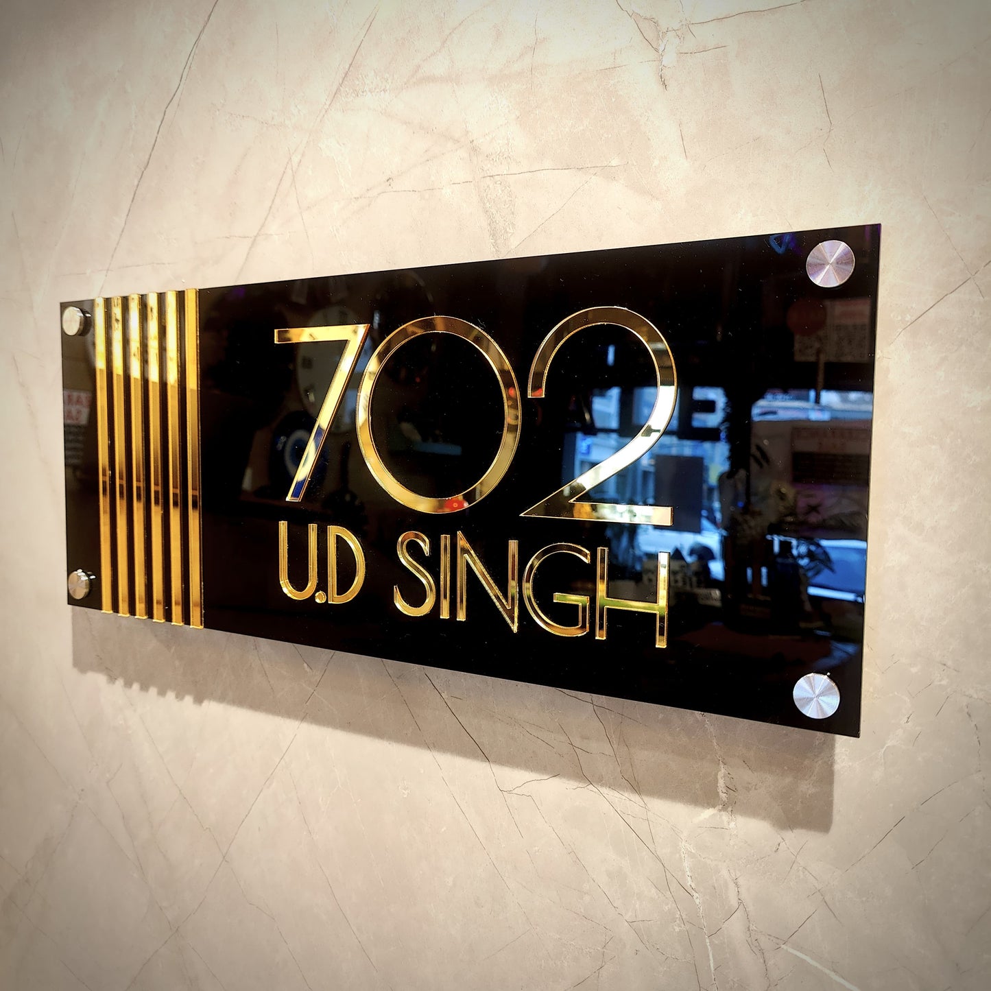 The Black Poiret Nameplate