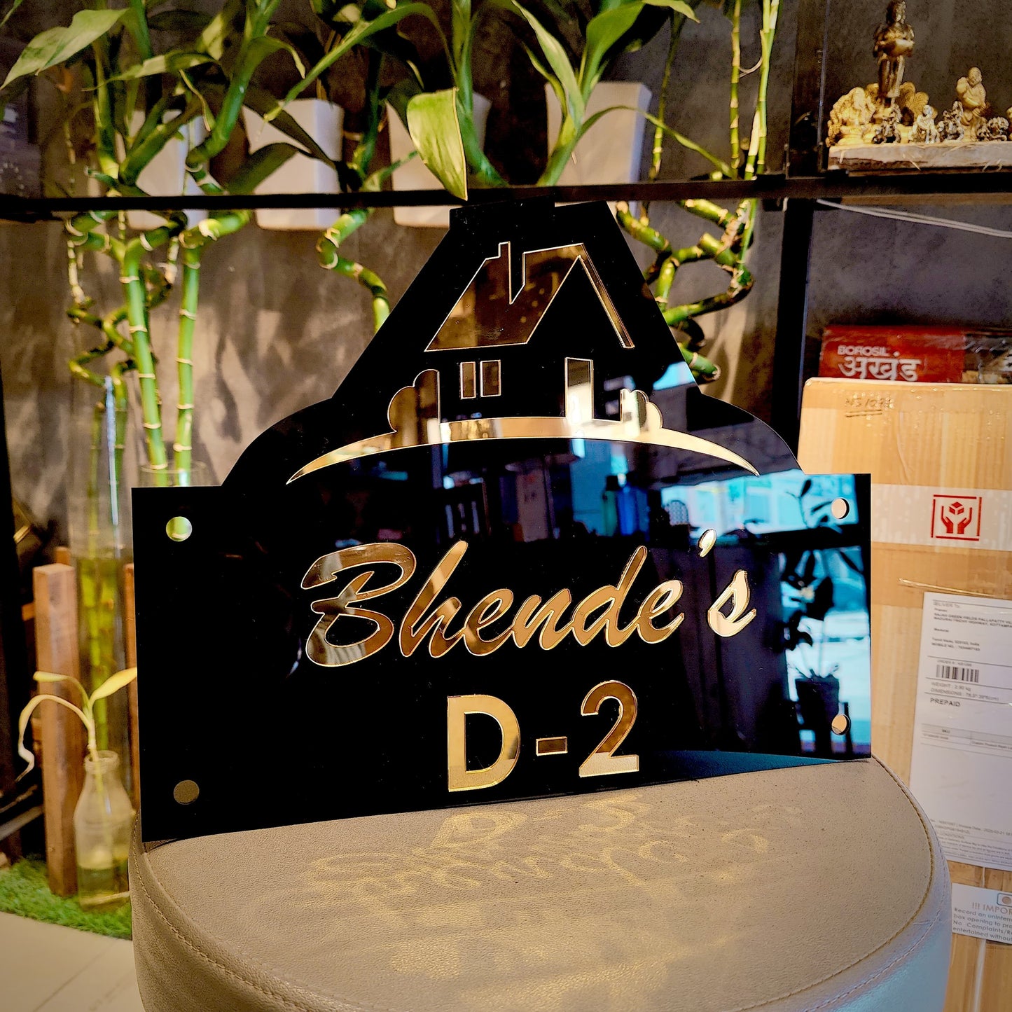 House on a House Nameplate