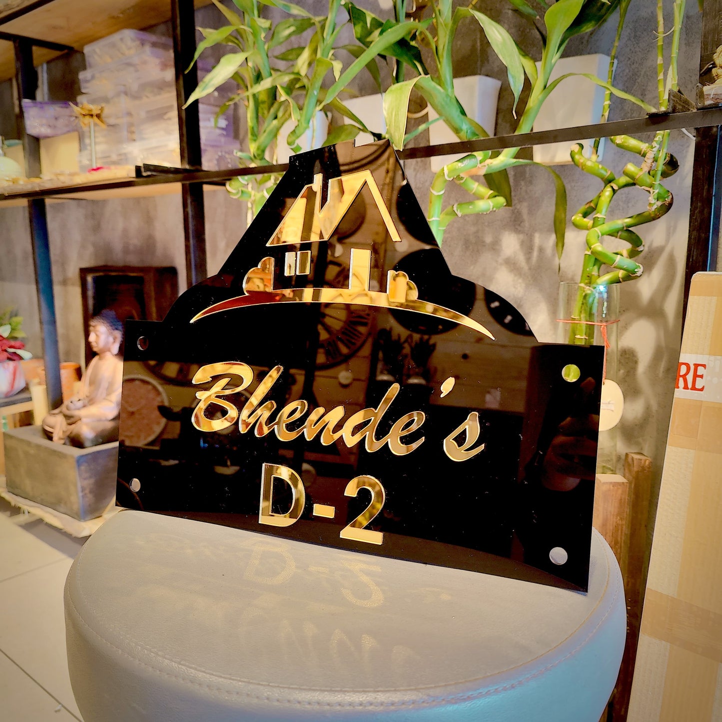 House on a House Nameplate