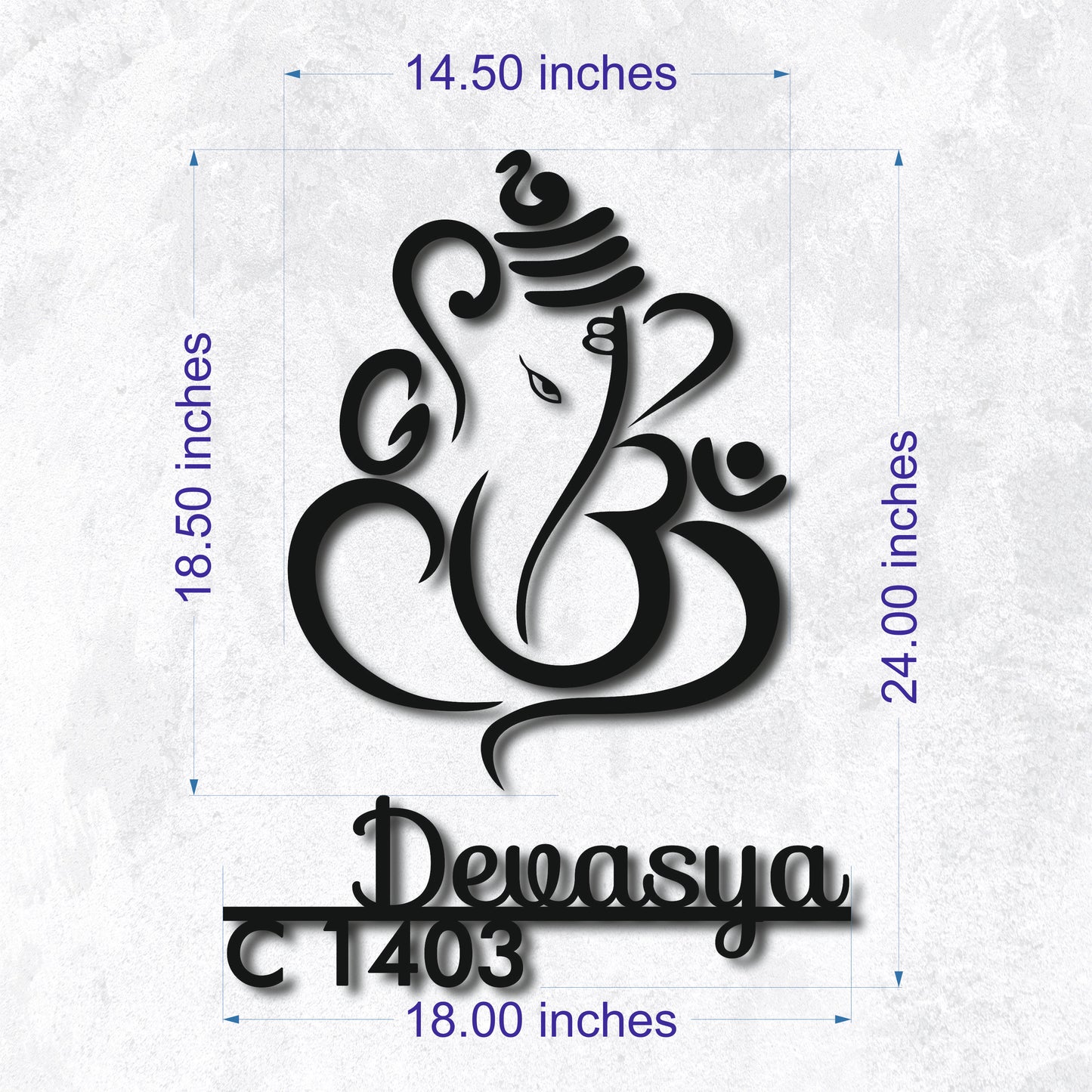Vighnaharta Luxe Nameplate