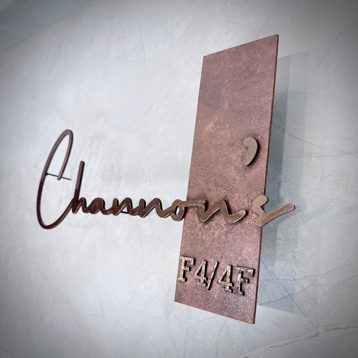 Casa Éclat Metal Nameplate - Copper Edition