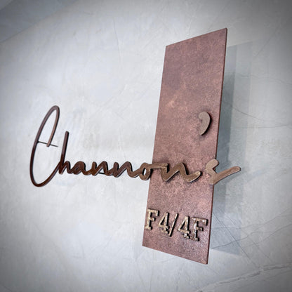 Casa Éclat Metal Nameplate - Copper Edition