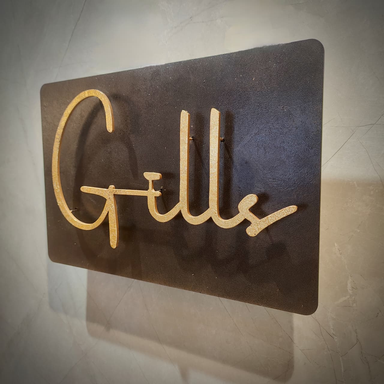 Imperial Rustique Luxury Nameplate – Gold Foil Version