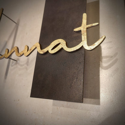 Casa Éclat Metal Nameplate - Gold Foil Edition