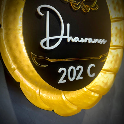 Aurelia Lotus Floral Luxury Nameplate – Limited Edition