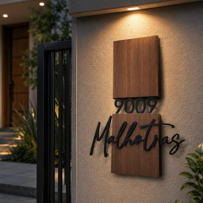 Maison Éclat Luxury Nameplate
