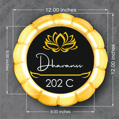 Aurelia Lotus Floral Luxury Nameplate – Limited Edition