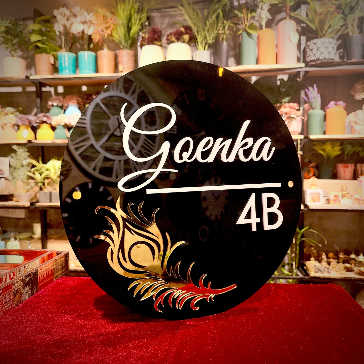 Cir'ular Morpankh House Nameplate